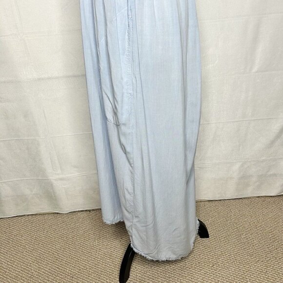 Anthropologie Saturday Sunday Blue Chambray Racer Back Smocked Dress Size XS - Picture 6 of 11